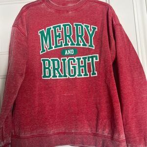 CHRISTMAS Chicka-d “Merry and Bright” Christmas Sweatshirt – Size S
